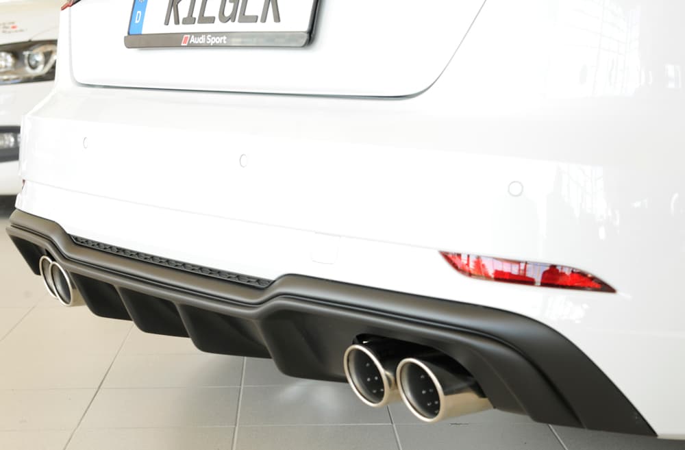 AUDI A3 FACELIFT - RIEGER DUPLEX HECK DIFFUSOR Ø 90MM – Bild 3
