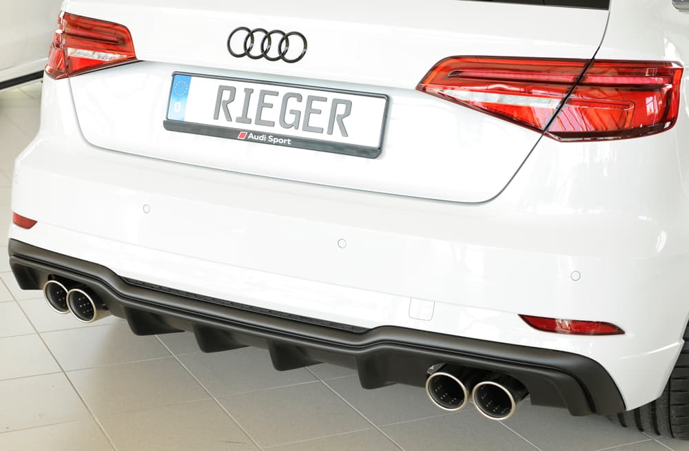 AUDI A3 FACELIFT - RIEGER DUPLEX HECK DIFFUSOR Ø 90MM – Bild 4
