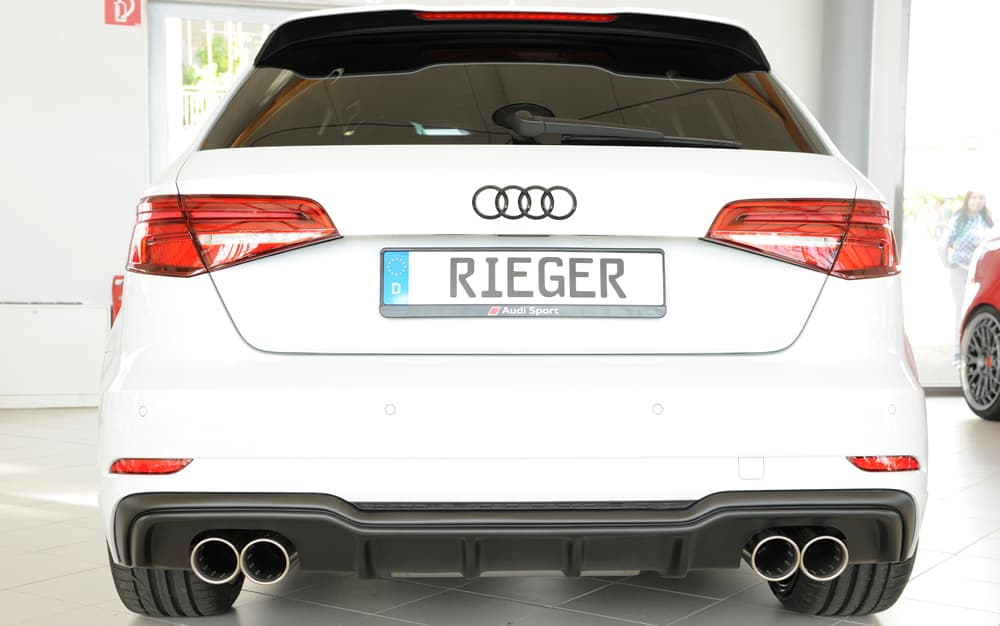 AUDI A3 FACELIFT - RIEGER DUPLEX HECK DIFFUSOR Ø 90MM – Bild 5