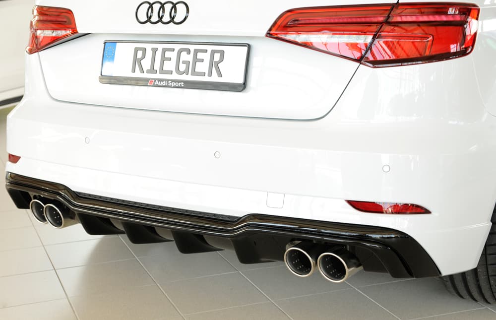 AUDI A3 FACELIFT - RIEGER DUPLEX HECK DIFFUSOR Ø 90MM