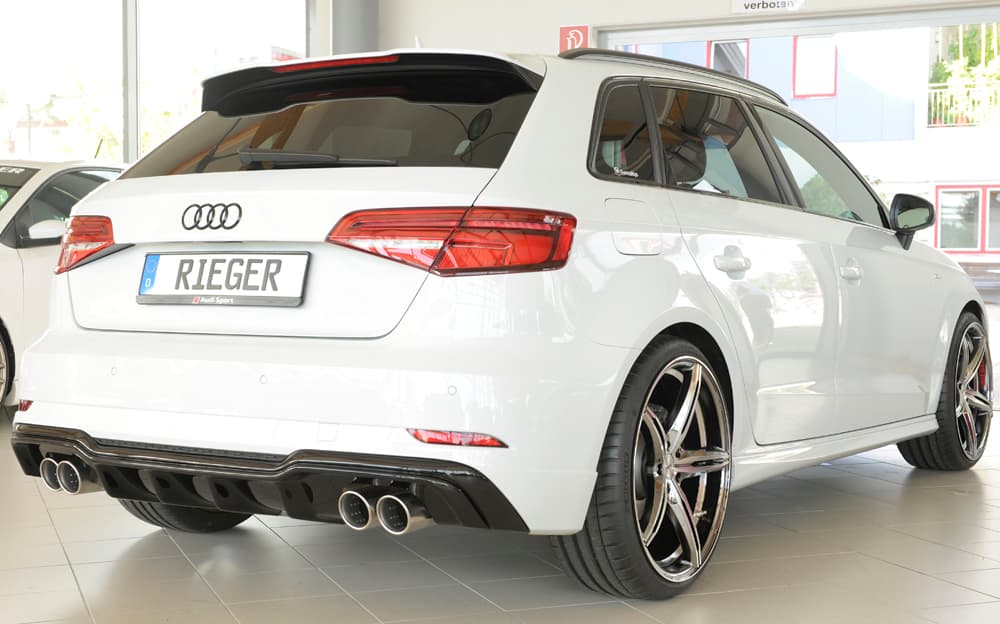 AUDI A3 FACELIFT - RIEGER DUPLEX HECK DIFFUSOR Ø 90MM – Bild 2