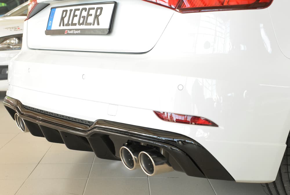 AUDI A3 FACELIFT - RIEGER DUPLEX HECK DIFFUSOR Ø 90MM – Bild 3