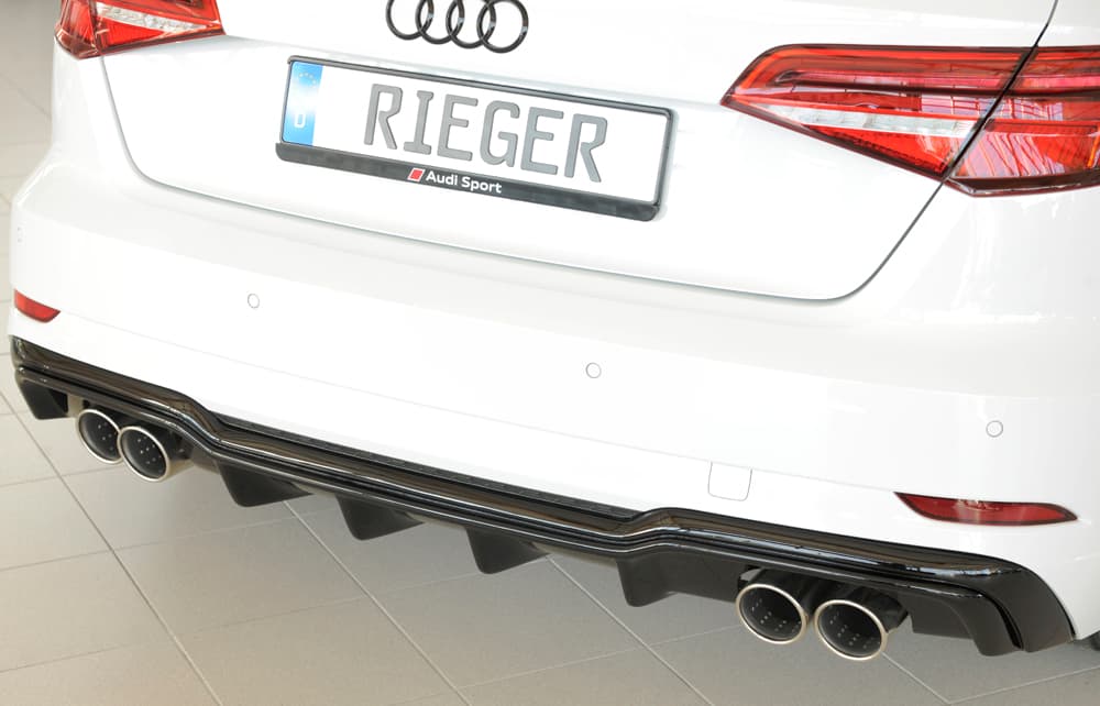 AUDI A3 FACELIFT - RIEGER DUPLEX HECK DIFFUSOR Ø 90MM – Bild 4