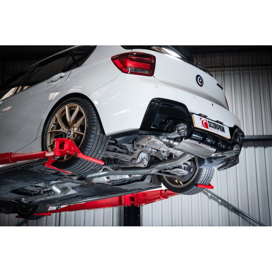 BMW M135i xDrive - SCORPION DUPLEX AUSPUFF ANLAGE AB KAT Ø 80MM – Bild 5