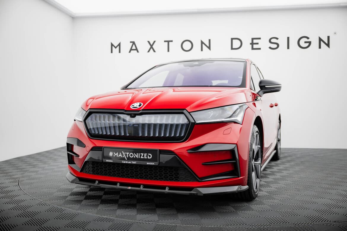 SKODA ENYAQ COUPE RS - MAXTON DESIGN FRONTSPOILER LIPPE V.1 – Bild 2