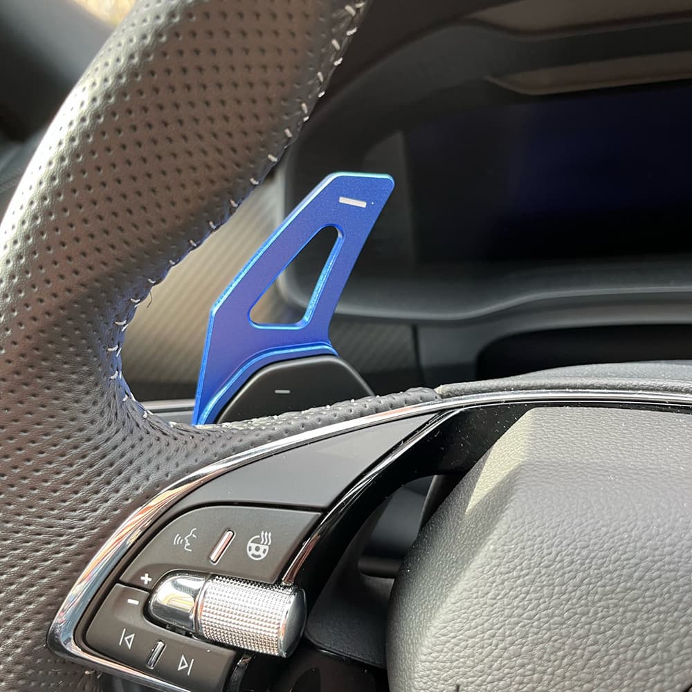 SKODA SCHALTWIPPEN VERLÄNGERUNGEN BLAU V.2 – Bild 5