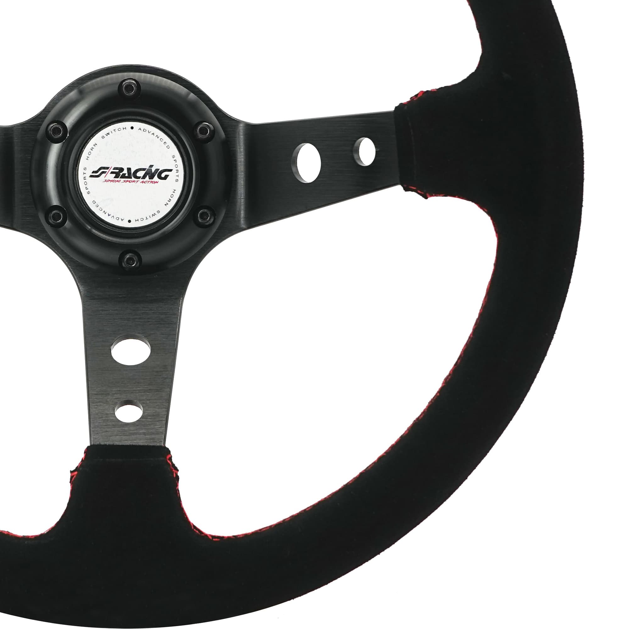 Simoni Racing Lenkrad Pitlane 350mm roter Ring – Bild 2