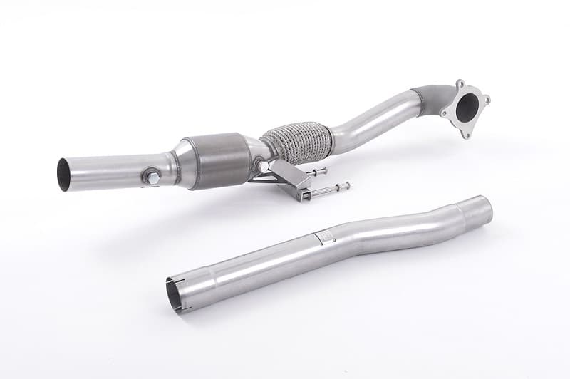 VW GOLF 6 R - Ø 76MM MILLTEK DOWNPIPE MIT HJS SPORT KATALYSATOR