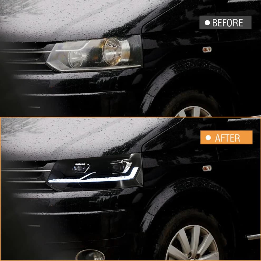 VW T5 MULTIVAN - FULL LED TAGFAHRLICHT SCHEINWERFER T6 OPTIK – Bild 2