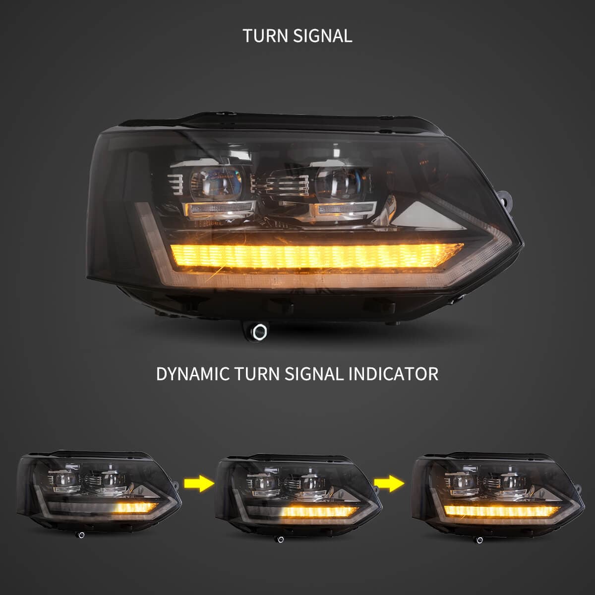 VW T5 MULTIVAN - FULL LED TAGFAHRLICHT SCHEINWERFER (DYNAMIC) – Bild 3