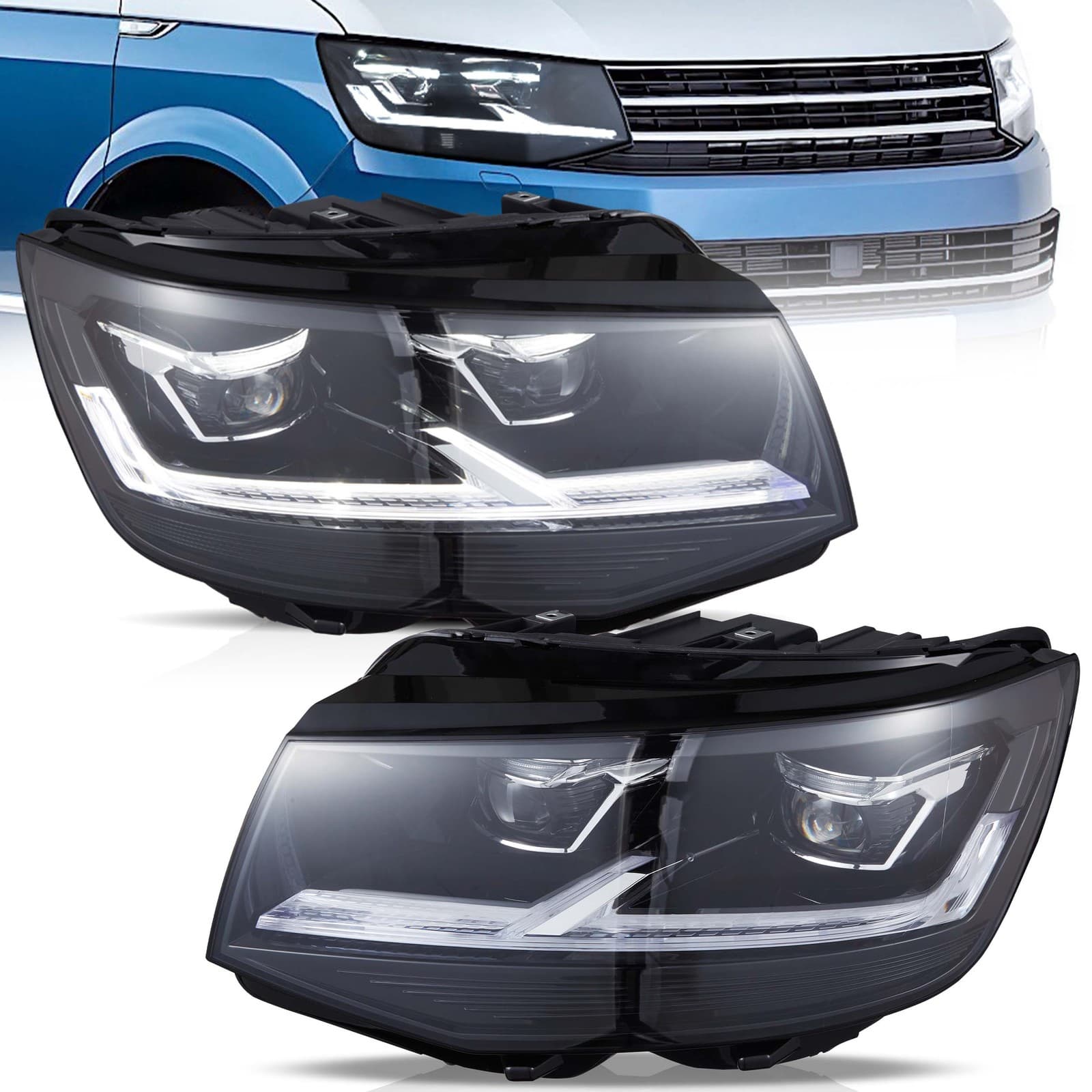 VW T6 - FULL LED TAGFAHRLICHT SCHEINWERFER T6.1 OPTIK V.5 – Bild 3