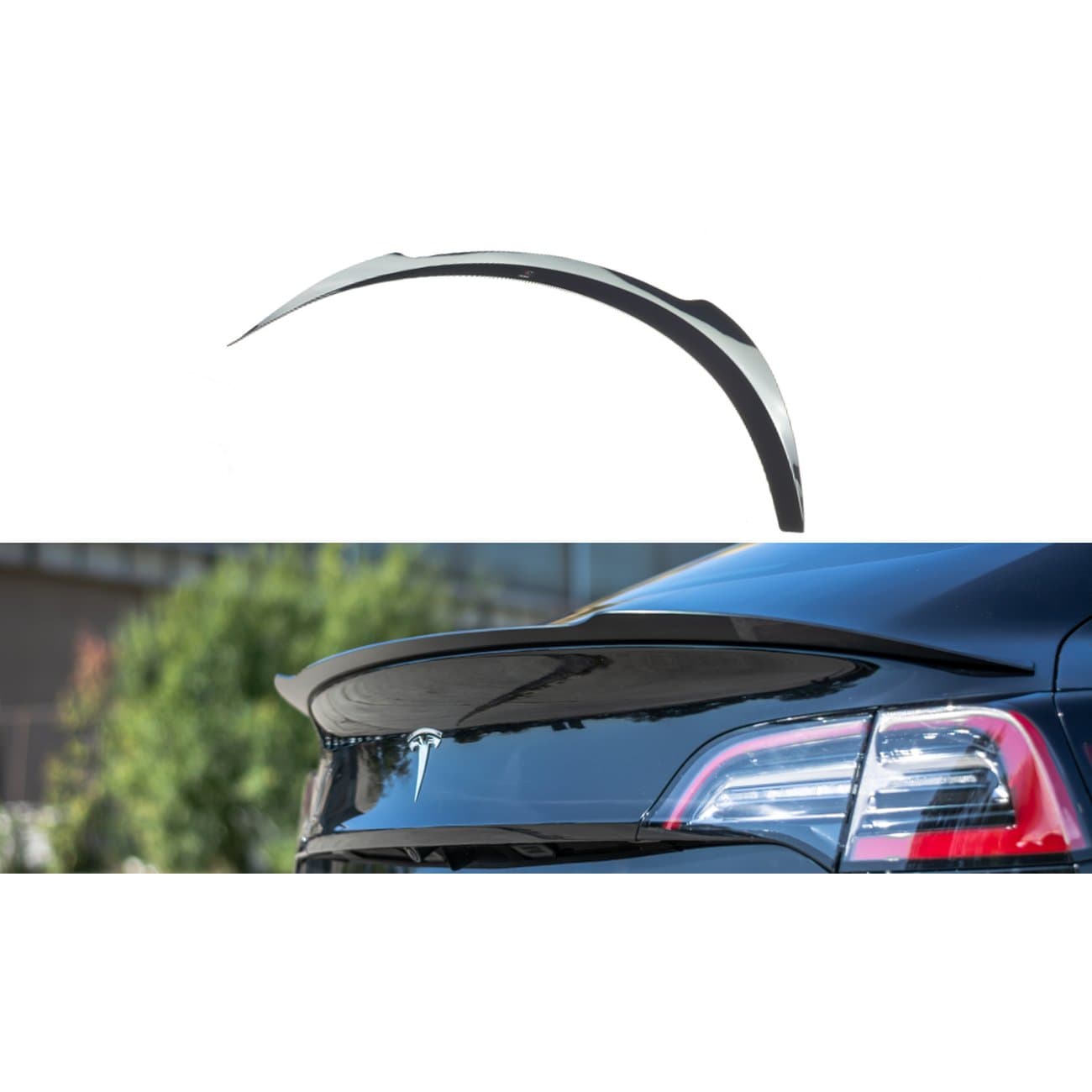 TESLA MODEL 3 - MAXTON DESIGN HECK SPOILER LIPPE CAP ABRISSKANTE