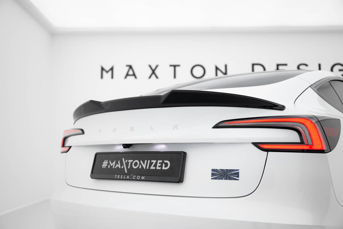 TESLA MODEL 3 2023+ - MAXTON DESIGN 3D HECK SPOILER LIPPE CAP ABRISSKANTE – Bild 2