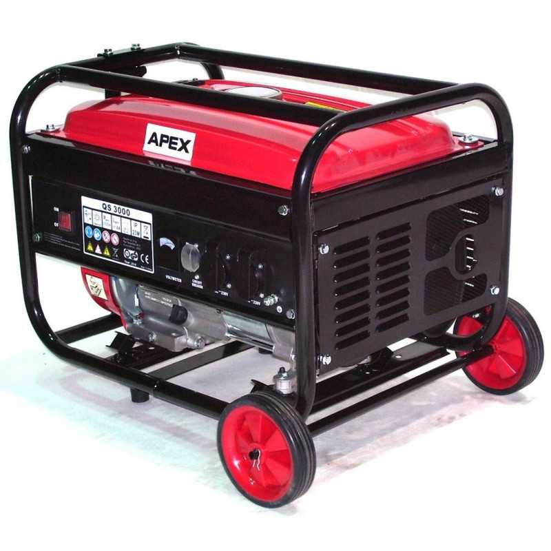 06262 Apex Benzin Stromerzeuger Generator 3000 4.5kW + Fahrwagen – Bild 3