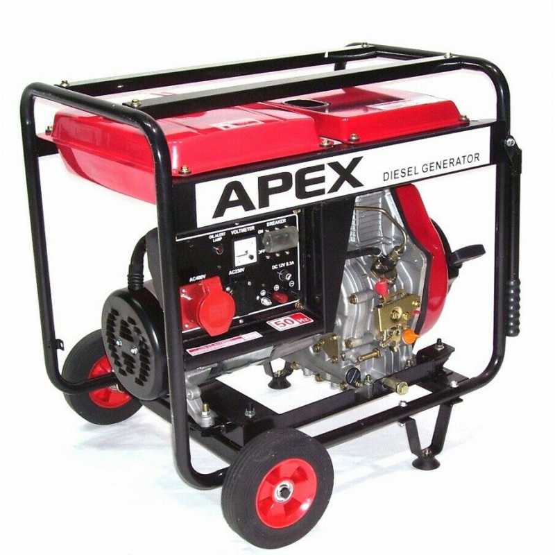 06282 APEX Diesel Stromerzeuger Generator 5500A 10PS 406ccm – Bild 4