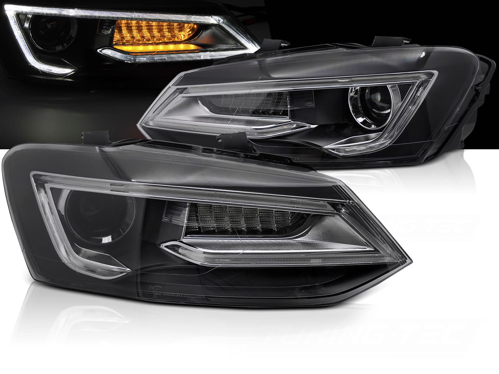 VW POLO - LED TAGFAHRLICHT SCHEINWERFER MIT DYNAMIC BLINKER