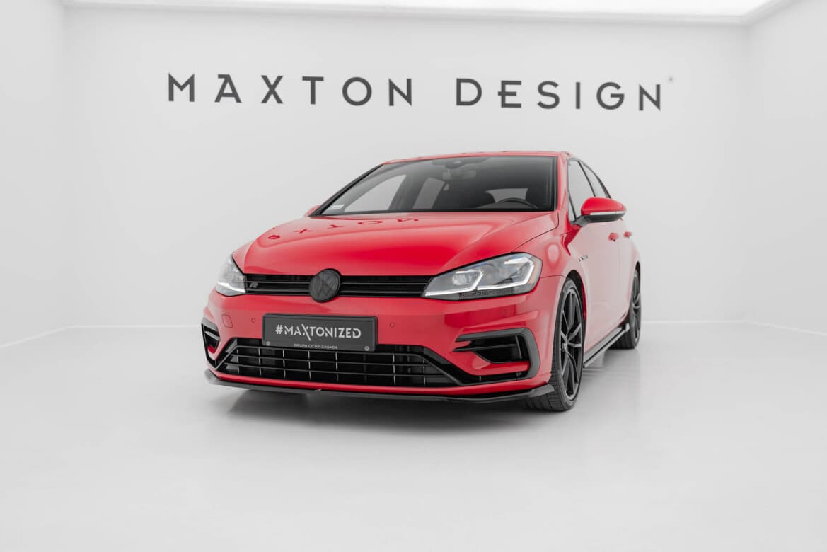 VW GOLF 7.5 R-LINE - MAXTON DESIGN FRONTSPOILER LIPPE (GLANZ) (DTC) V.7 – Bild 2