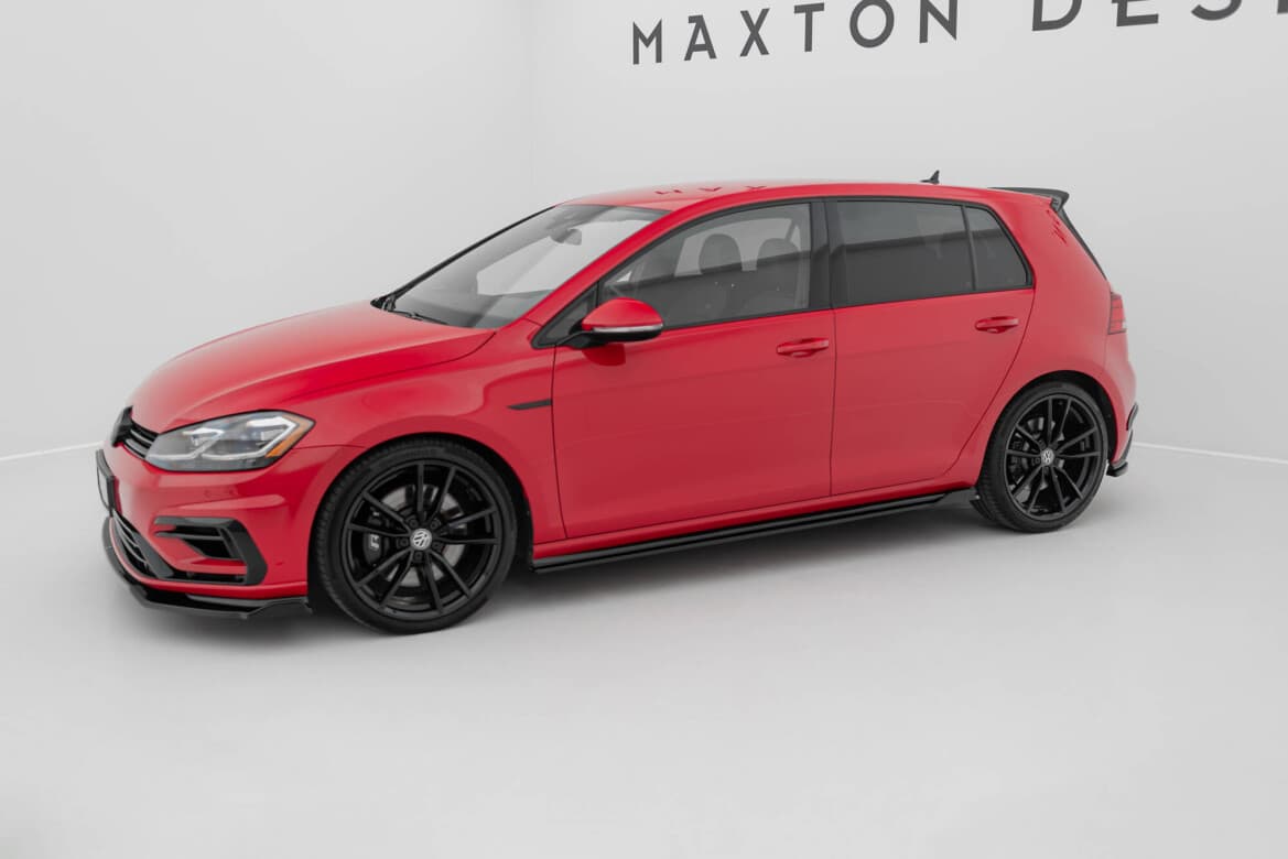 VW GOLF 7.5 R - MAXTON DESIGN SEITENSCHWELLER ANSATZ SCHWARZ GLANZ – Bild 3