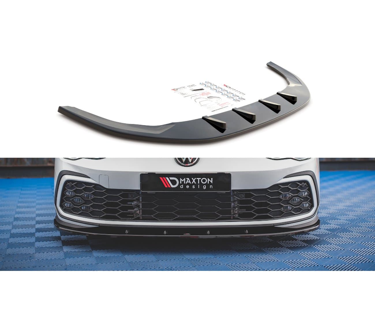VW GOLF 8 GTE - MAXTON DESIGN FRONTSPOILER LIPPE (DTC) – Bild 2