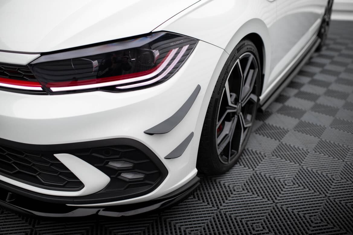 VW POLO GTI 2021+ - MAXTON DESIGN CANARDS WINGS FLAPS FRONTSTOSSSTANGE 4-TEILIG – Bild 2