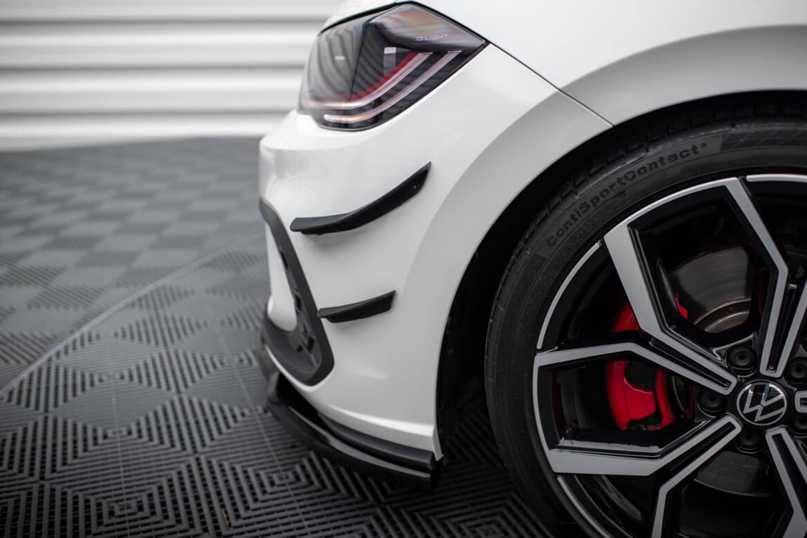 VW POLO GTI 2021+ - MAXTON DESIGN CANARDS WINGS FLAPS FRONTSTOSSSTANGE 4-TEILIG – Bild 3