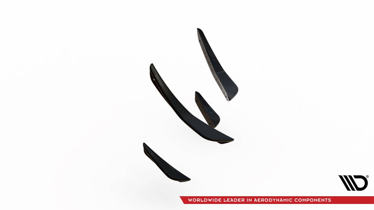 VW POLO GTI 2021+ - MAXTON DESIGN CANARDS WINGS FLAPS FRONTSTOSSSTANGE 4-TEILIG – Bild 5
