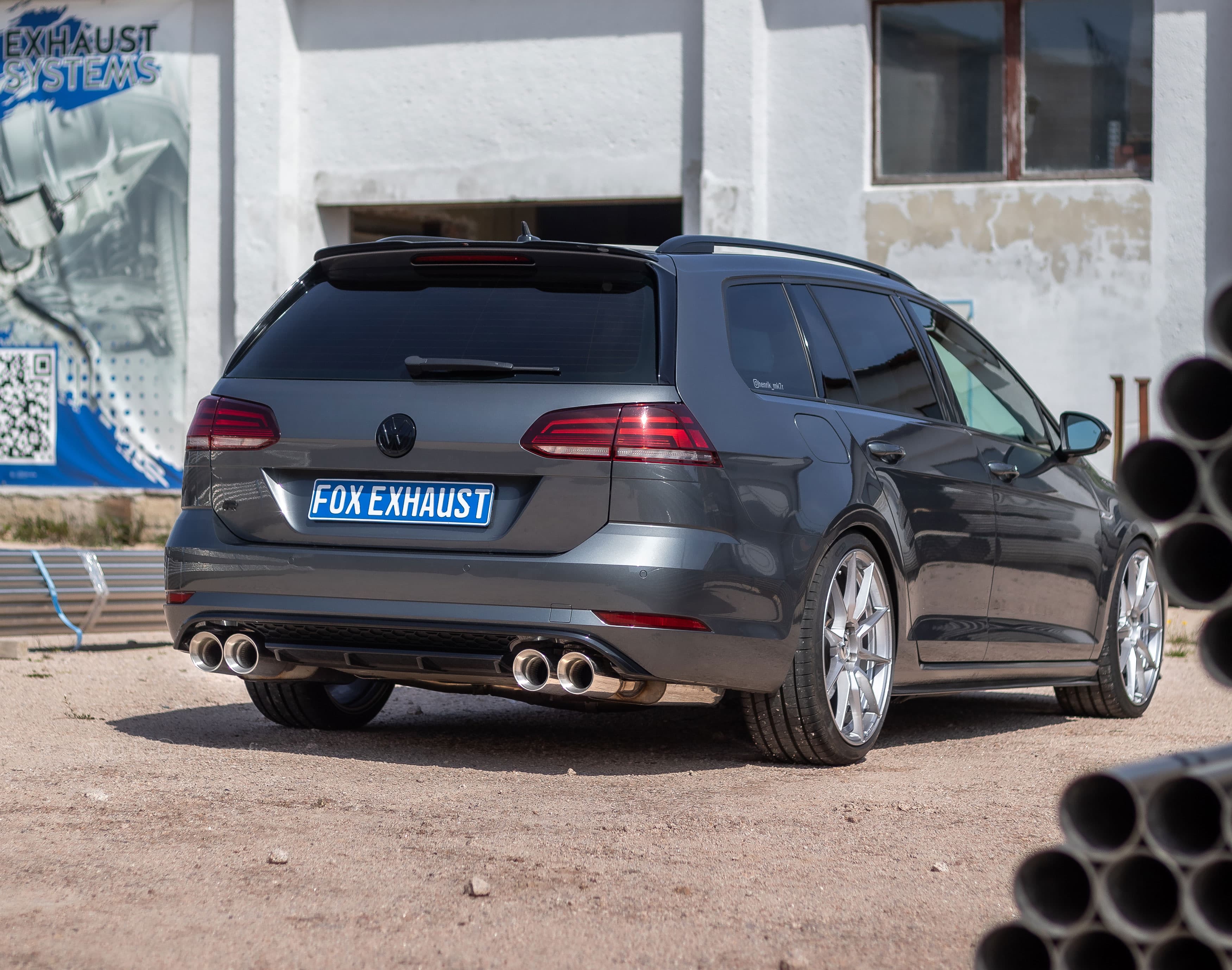 VW GOLF 7 R VARIANT FACELIFT - FOX DUPLEX SPORTAUSPUFF ANLAGE AB KAT