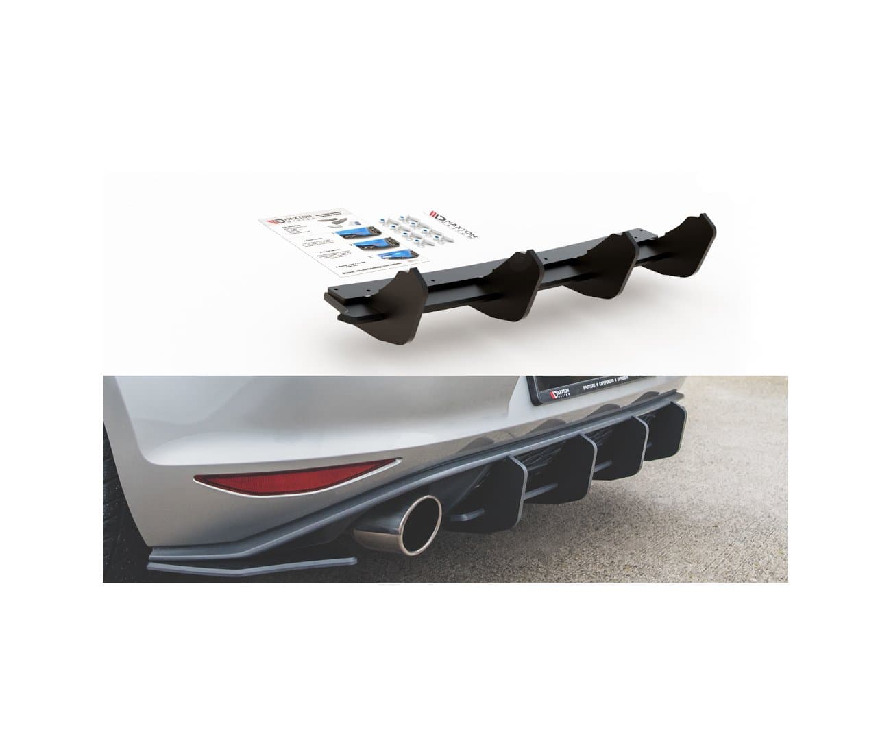 VW GOLF 7 GTI - MAXTON DESIGN HECK ANSATZ DIFFUSOR V.2