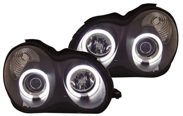 MERCEDES C-KLASSE - SCHEINWERFER ANGEL EYES (CCFL)