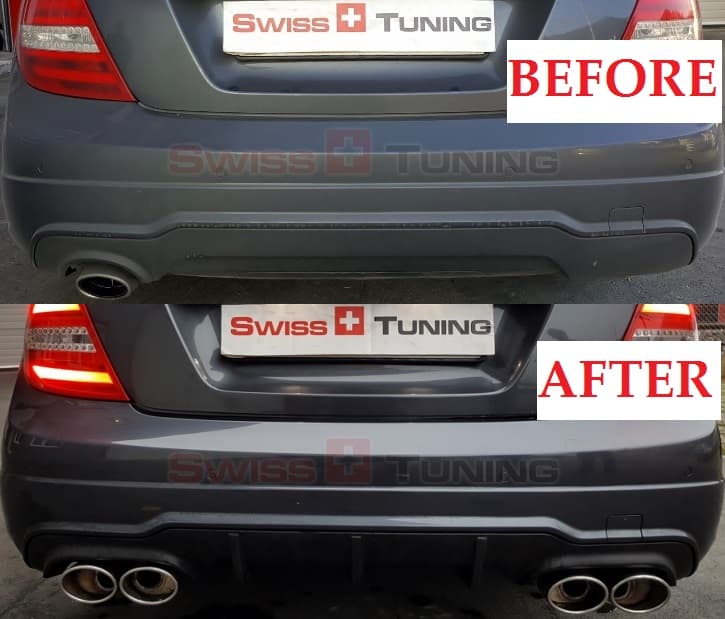 MERCEDES C-KLASSE 04.2011+ - DUPLEX DIFFUSOR AMG C63 OPTIK – Bild 5