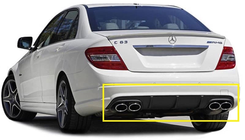 MERCEDES C-KLASSE -03.2011 - DUPLEX DIFFUSOR AMG C63 OPTIK