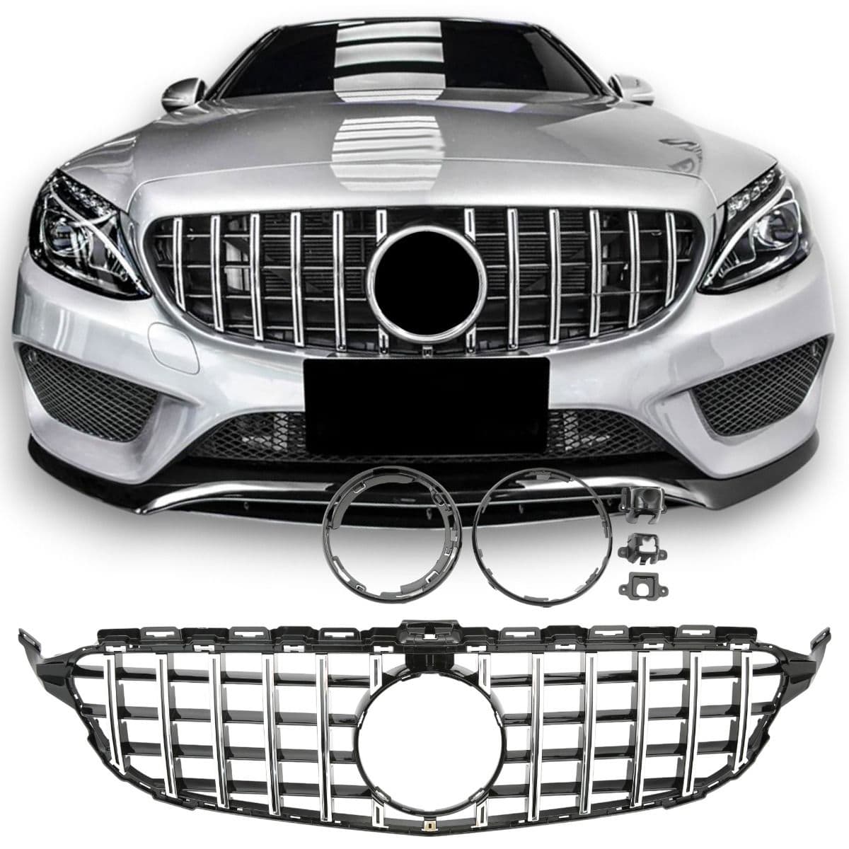 MERCEDES C-KLASSE - SPORTGRILL GTR PANAMERICANA OPTIK (360°)