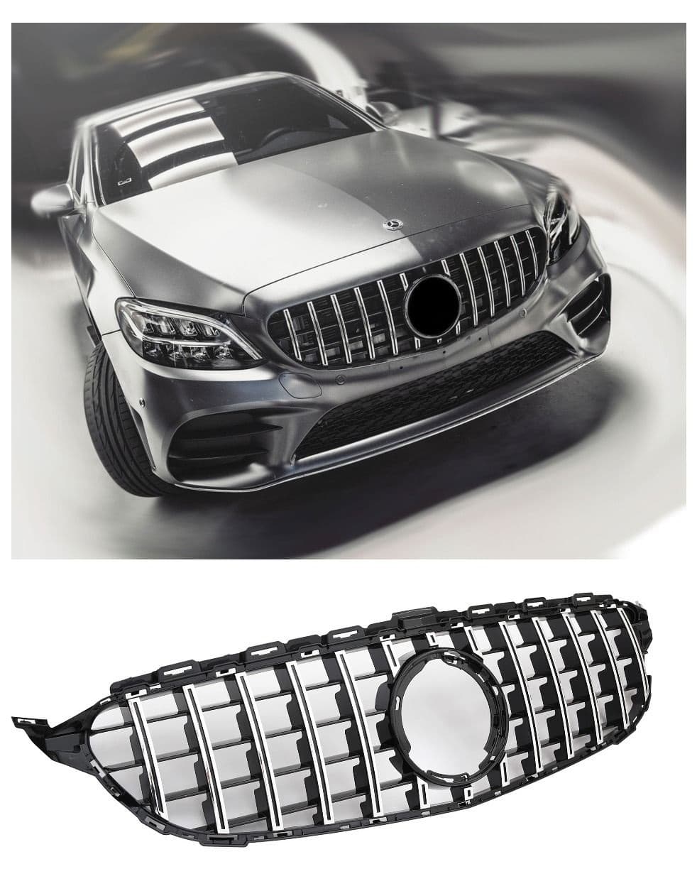 MERCEDES C-KLASSE FACELIFT - SPORTGRILL GTR PANAMERICANA OPTIK