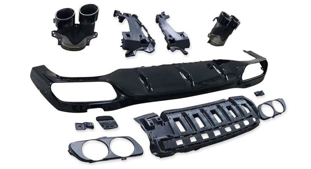 MERCEDES E-KLASSE 2020+ - HECK DIFFUSOR PACKAGE E53 AMG OPTIK V.3