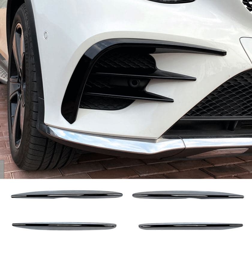 MERCEDES GLC - FRONT AERO FINS FLICS FLAPS SPOILER SCHWARZ