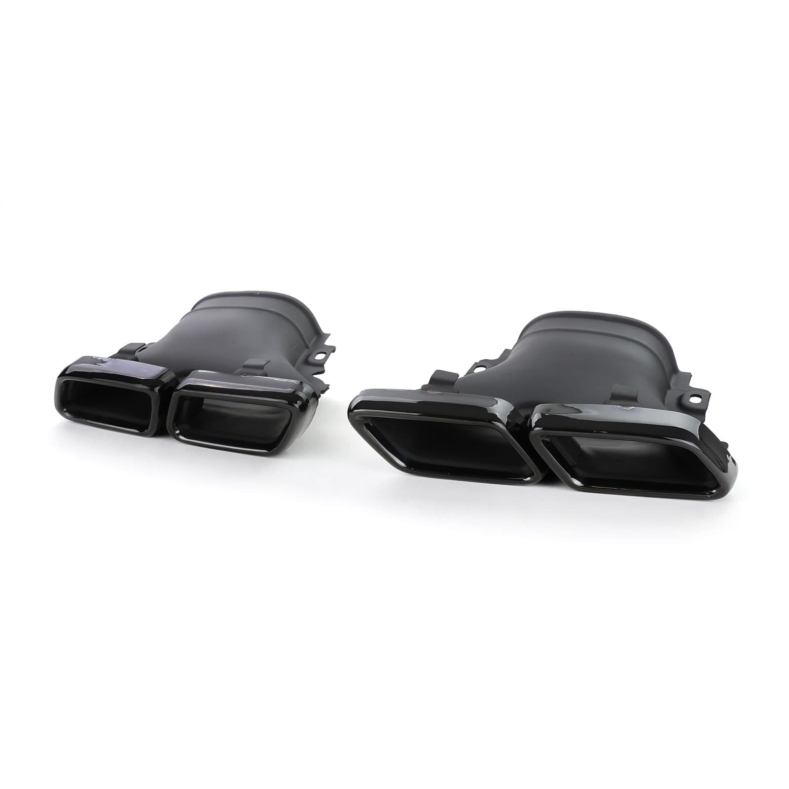 MERCEDES GLC - SET ENDROHRE 63 AMG OPTIK SCHWARZ GLANZ