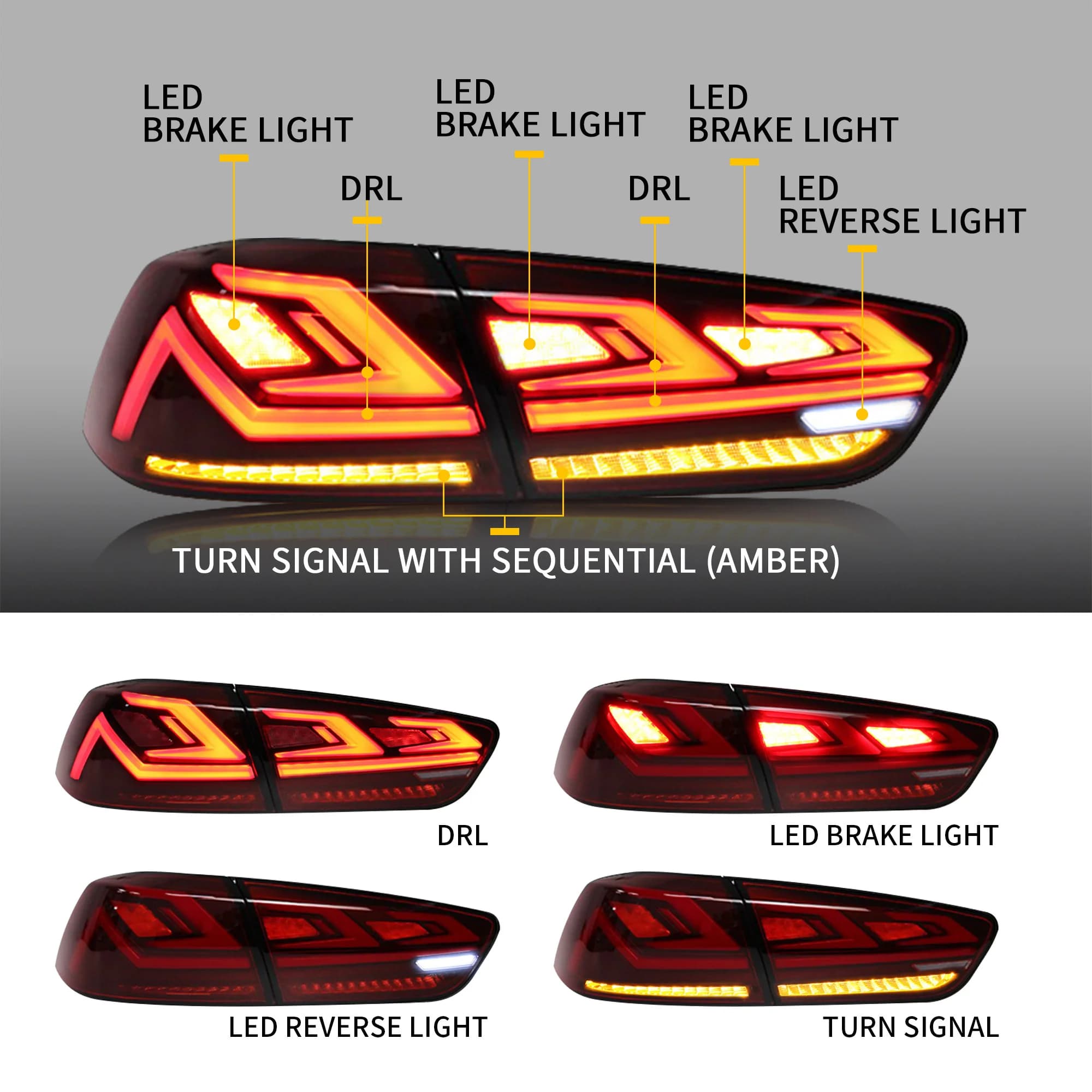 MITSUBISHI LANCER EVO X - VLAND LED LIGHTBAR RÜCKLEUCHTEN – Bild 2