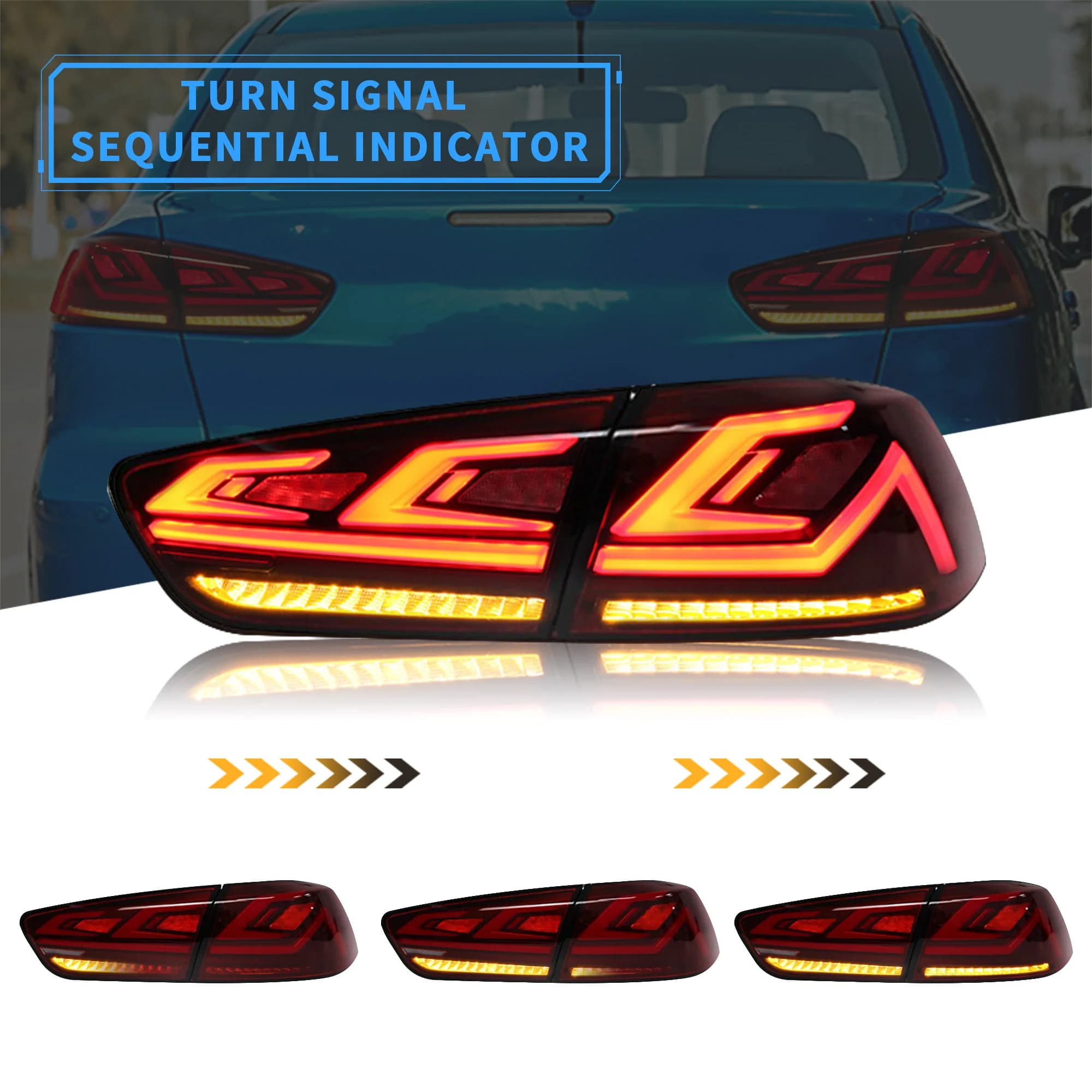 MITSUBISHI LANCER EVO X - VLAND LED LIGHTBAR RÜCKLEUCHTEN – Bild 3