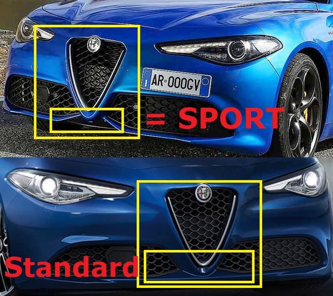 ALFA ROMEO GIULIA - CARBON FRONTGRILL & LOGO RAHMEN ABDECKUNG V.1 – Bild 2