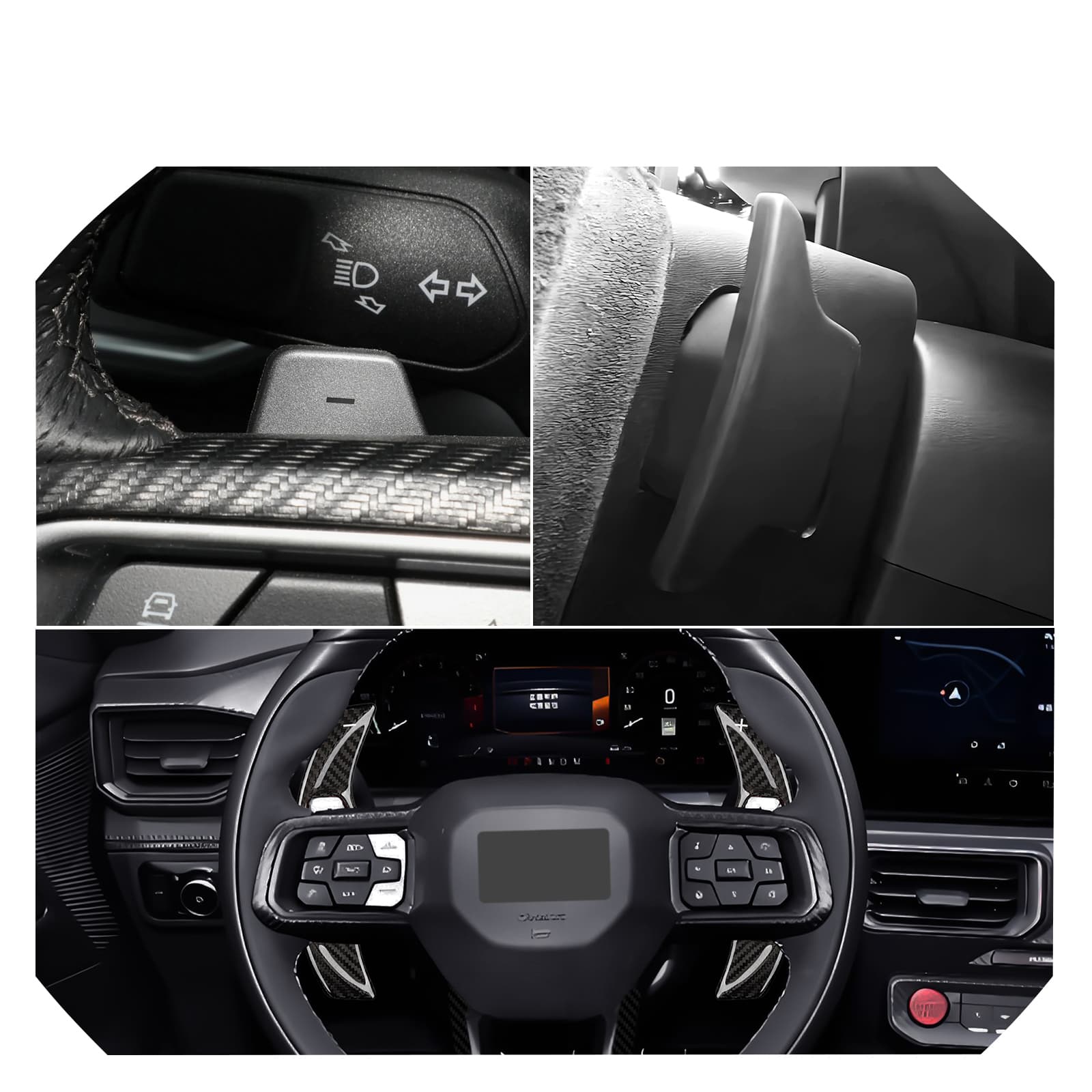FORD MUSTANG CARBON FIBER SCHALTWIPPEN VERLÄNGERUNGEN – Bild 3