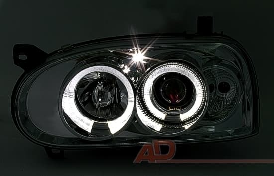 VW GOLF 3 - SCHEINWERFER ANGEL EYES – Bild 4