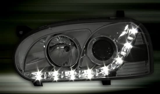 VW GOLF 3 - CHROM LED SCHEINWERFER – Bild 3