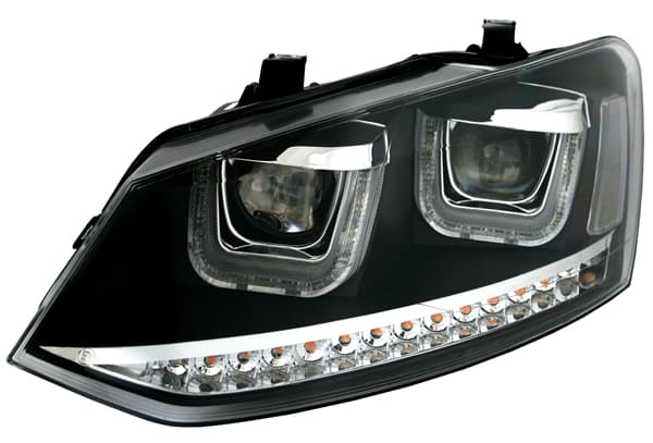 VW POLO - LED ANGEL EYES SCHEINWERFER MIT DYNAMIC BLINKER – Bild 2