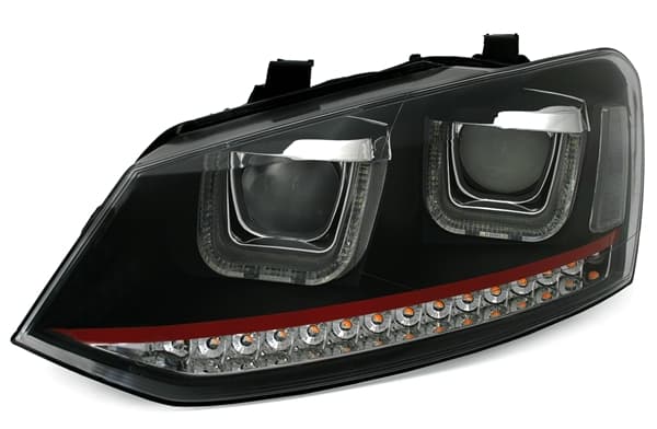 VW POLO - LED ANGEL EYES SCHEINWERFER MIT DYNAMIC BLINKER – Bild 2