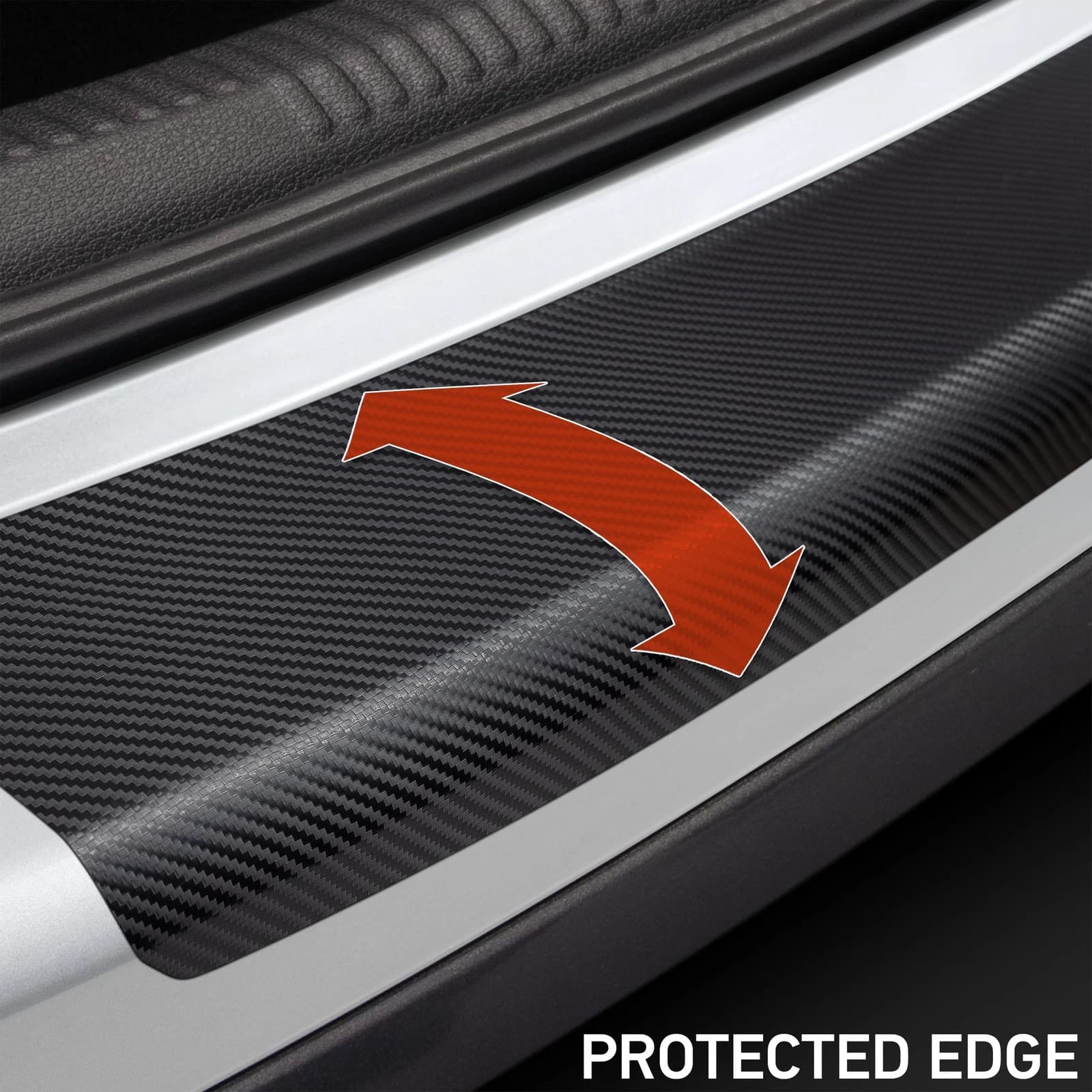 VW T-ROC CABRIO - LUXSHIELD LADEKANTENSCHUTZ FOLIE CARBON OPTIK – Bild 3