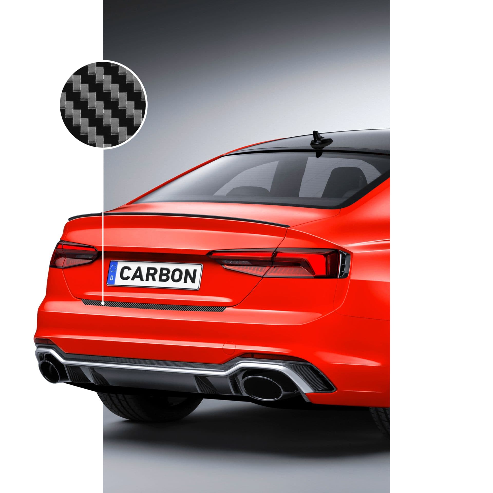 VW T-ROC CABRIO - LUXSHIELD LADEKANTENSCHUTZ FOLIE CARBON OPTIK – Bild 5