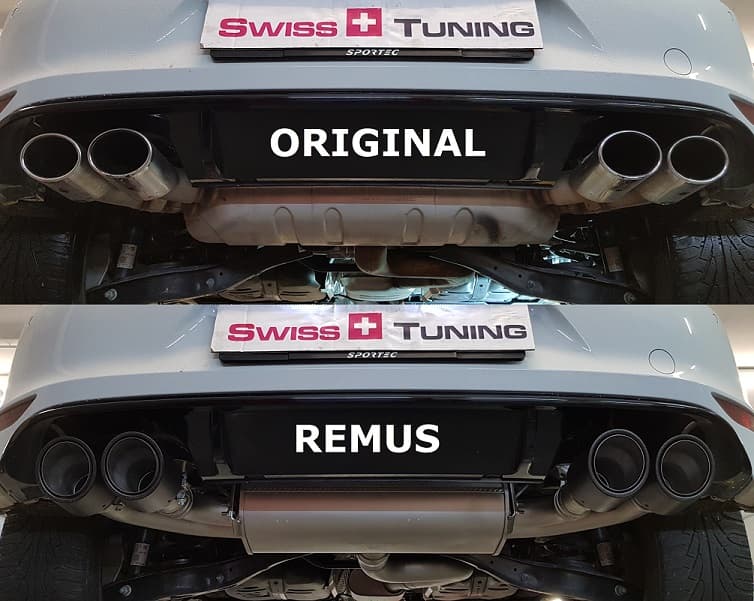 VW GOLF 7 R - REMUS DUPLEX SPORTAUSPUFF ANLAGE AB KAT – Bild 4