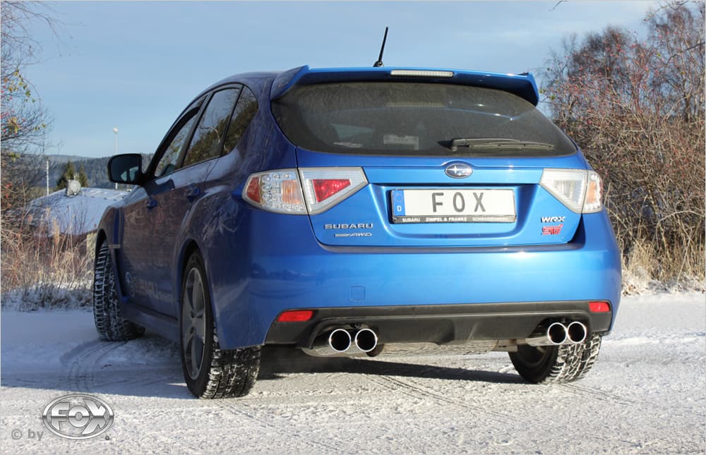 SUBARU IMPREZA WRX 4X4 - FOX DUPLEX SPORTAUSPUFF QUER – Bild 4