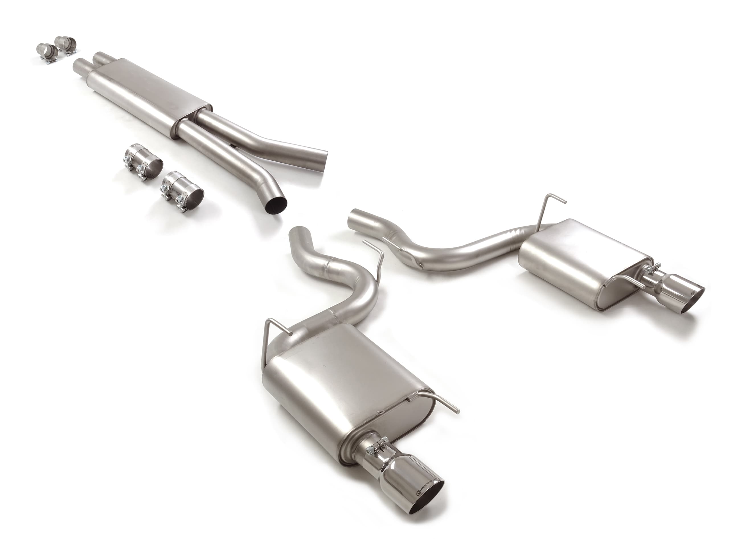 FORD MUSTANG 5.0 V8 GT - RAGAZZON DUPLEX SPORTAUSPUFFANLAGE AB KATALYSATOR Ø 76MM – Ragazzon
