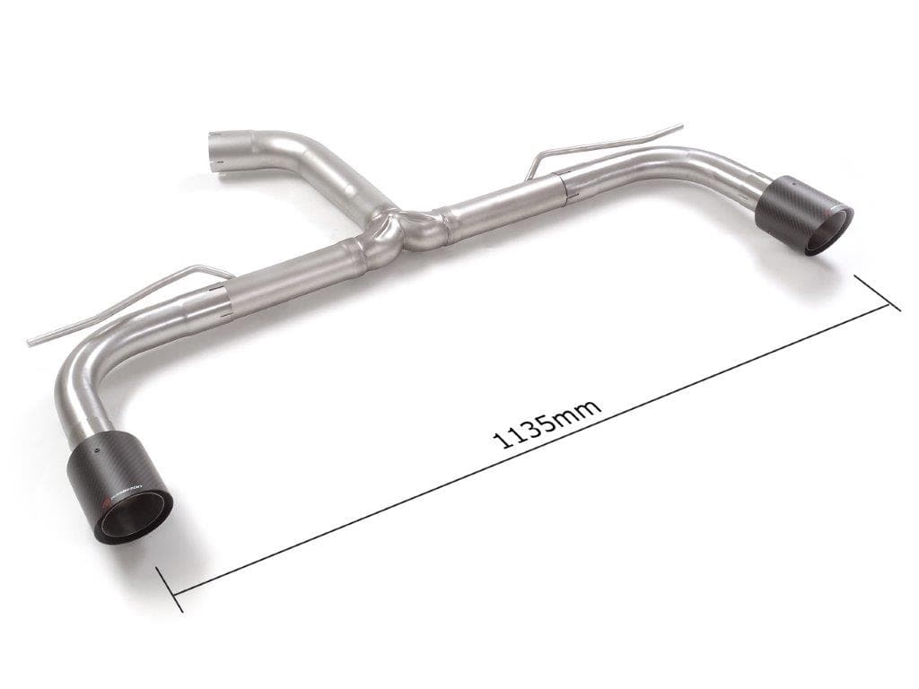 VW GOLF 8 - RAGAZZON DUPLEX ENDSCHALLDÄMPFER-ERSATZ-ROHR-SYSTEM Ø 60MM – Ragazzon